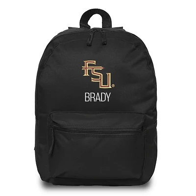 Chad & Jake Black Florida State Seminoles Personalized Backpack