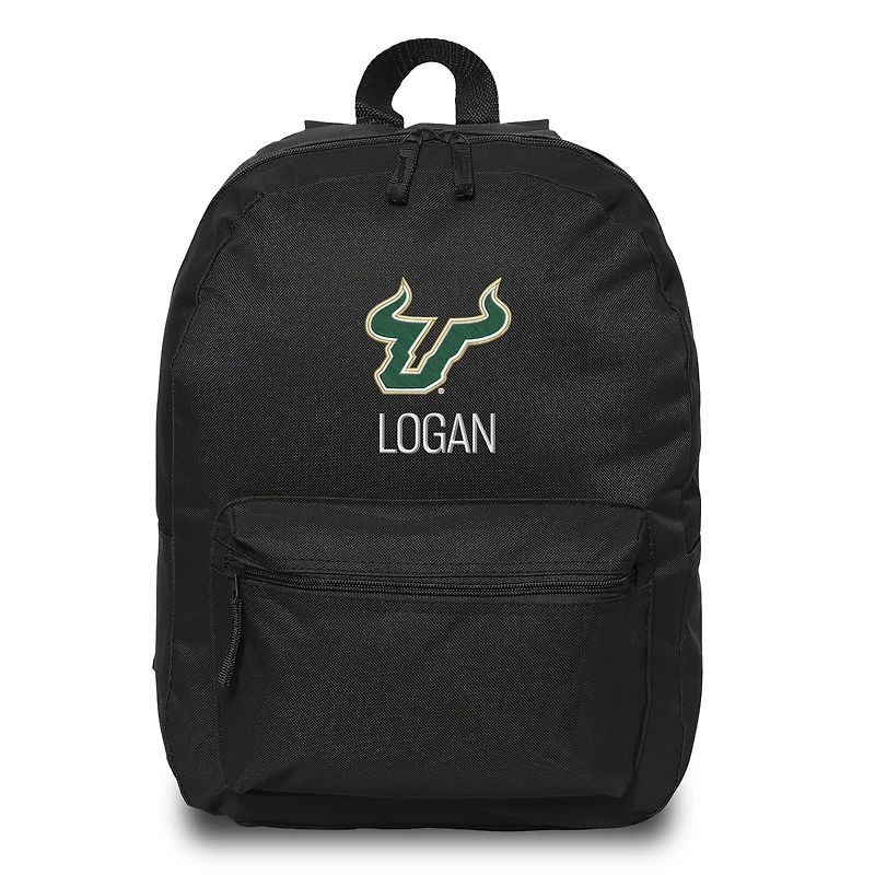 Chad & Jake  Black South Florida Bulls Personalized Backpack