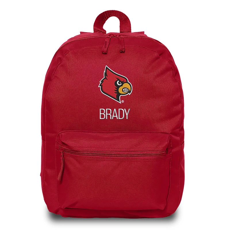 Chad & Jake  Red Louisville Cardinals Personalized Backpack