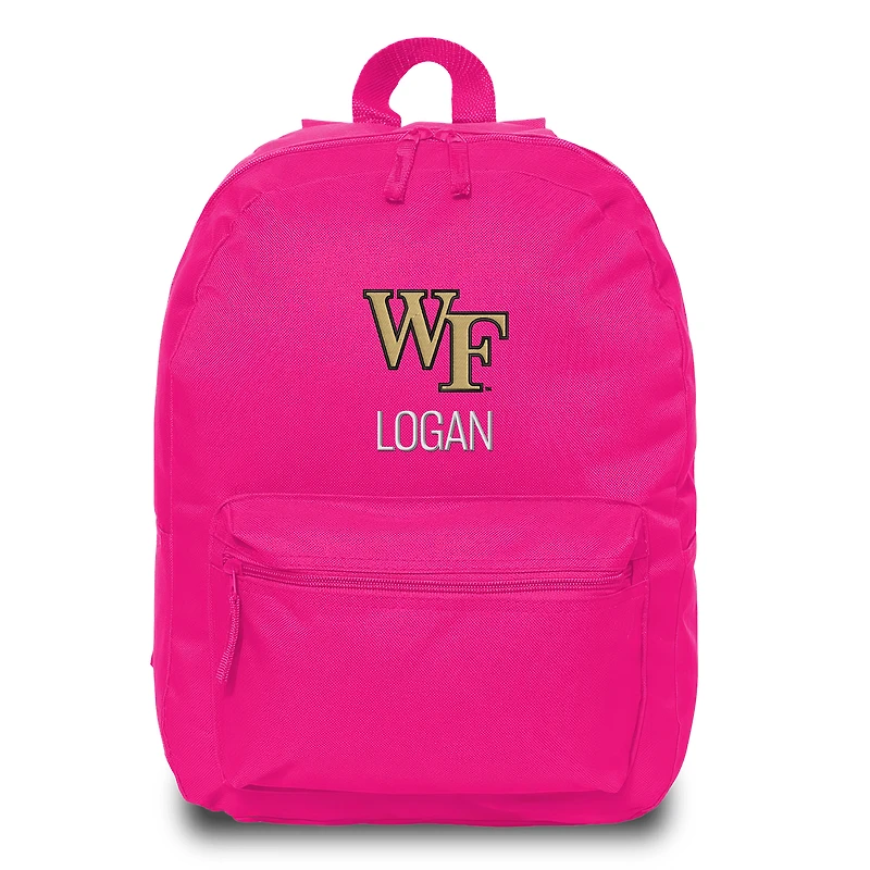 Chad & Jake Pink Wake Forest Demon Deacons Personalized Backpack