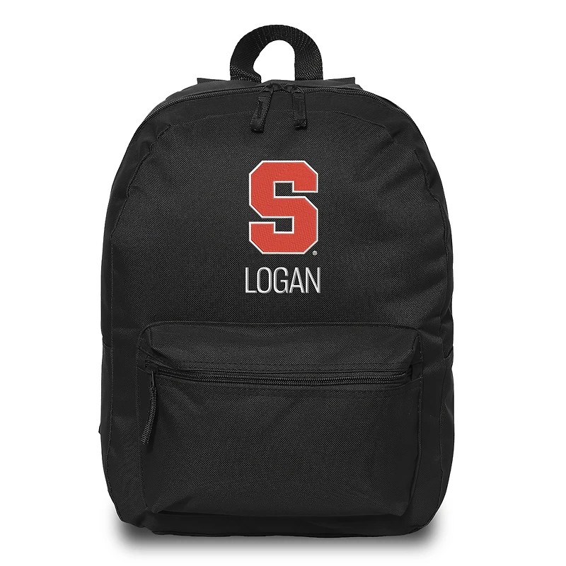 Chad & Jake Black Syracuse Orange Personalized Backpack