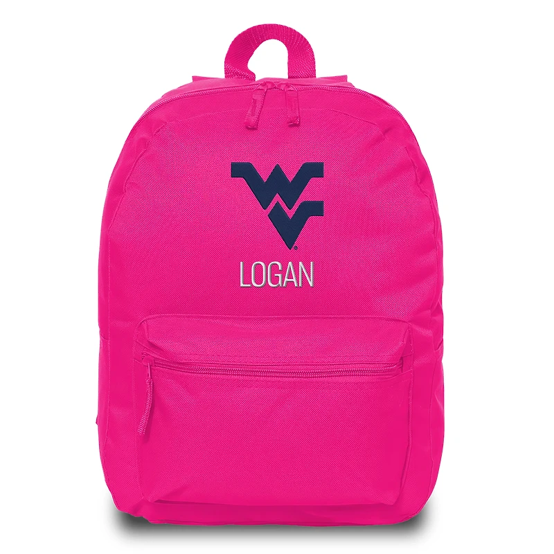 Chad & Jake  Pink West Virginia Mountaineers Personalized Backpack
