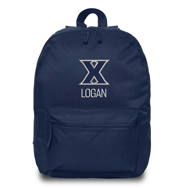 Chad & Jake  Navy Xavier Musketeers Personalized Backpack