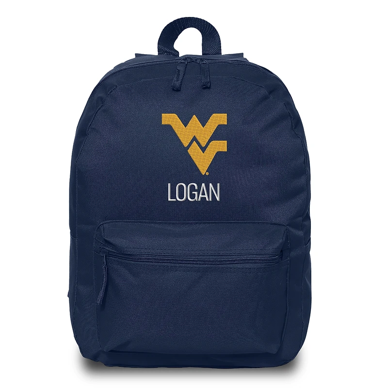 Chad & Jake  Navy West Virginia Mountaineers Personalized Backpack
