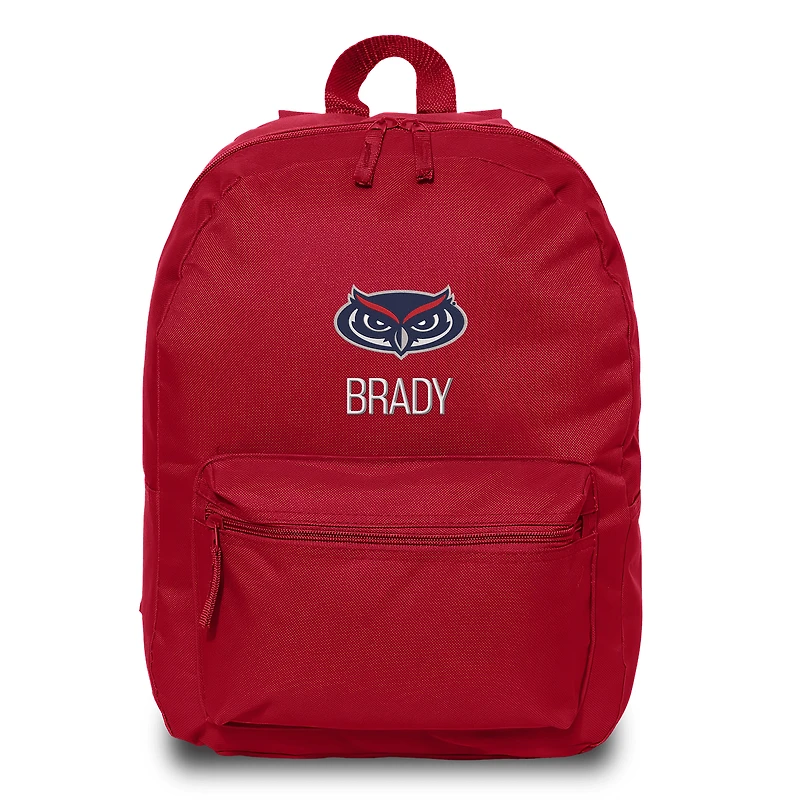 Chad & Jake  Red Florida Atlantic Owls Personalized Backpack