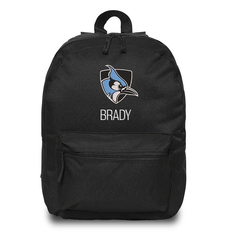 Chad & Jake  Black Johns Hopkins Blue Jays Personalized Backpack