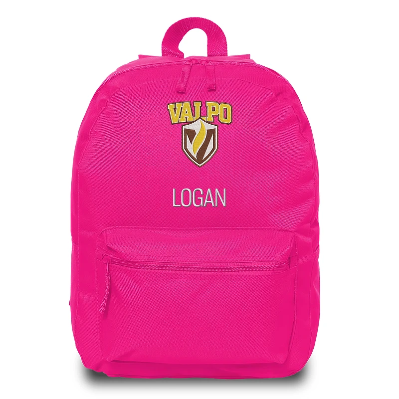 Chad & Jake  Pink Valparaiso University Personalized Backpack