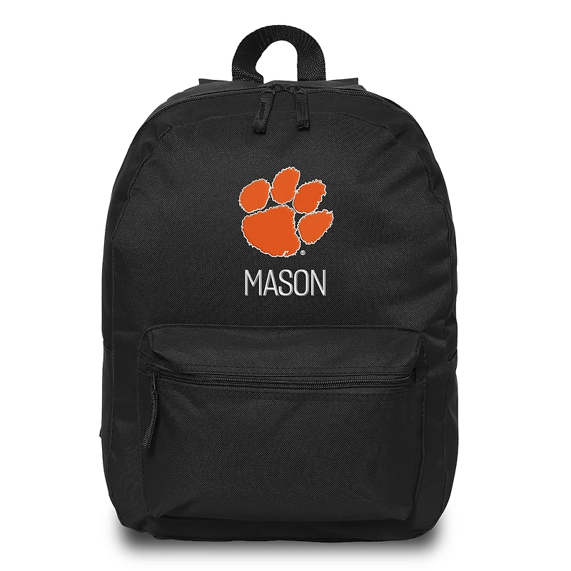 Chad & Jake  Black Clemson Tigers Personalized Backpack