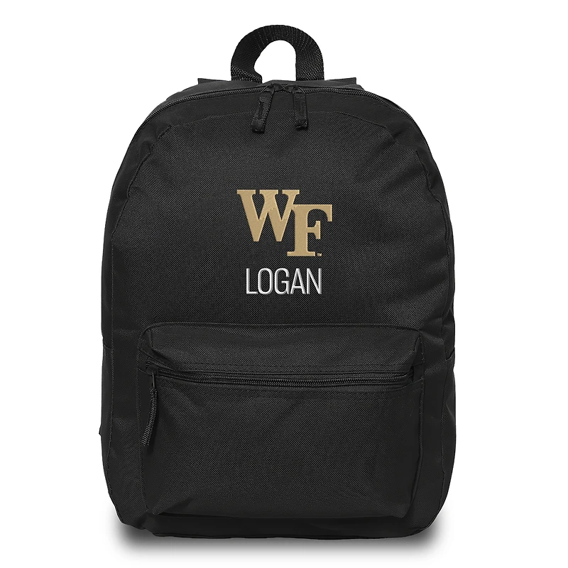 Chad & Jake  Black Wake Forest Demon Deacons Personalized Backpack