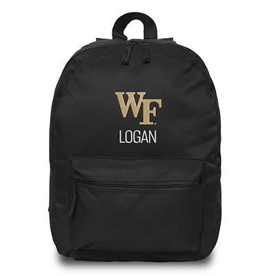 Chad & Jake  Black Wake Forest Demon Deacons Personalized Backpack