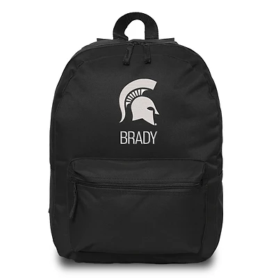 Chad & Jake  Black Michigan State Spartans Personalized Backpack