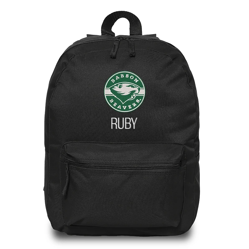 Chad & Jake  Black Babson Beavers Personalized Backpack
