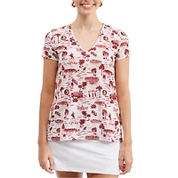 Women's Smith & Quinn White Florida State Seminoles Blake Floral V-Neck Top