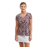 Women's Smith & Quinn LSU Tigers Blake Floral V-Neck Top