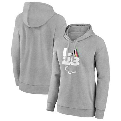 Women's Gray LA 2028 Summer Paralympics Prism Pullover Hoodie