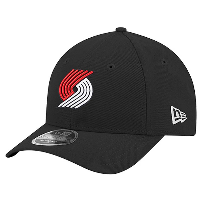 Men's New Era Black Portland Trail Blazers 9FORTY Stock M-Crown Adjustable Hat