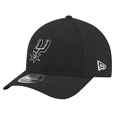 Men's New Era Black San Antonio Spurs 9FORTY Stock M-Crown Adjustable Hat