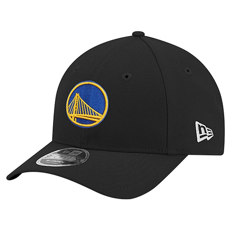 Men's New Era Black Golden State Warriors 9FORTY Stock M-Crown Adjustable Hat
