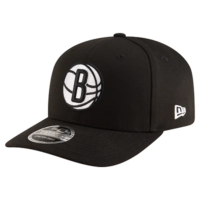 Men's New Era Black Brooklyn Nets 9SEVENTY Stock Adjustable Hat