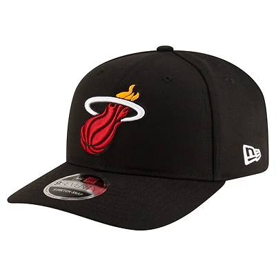 Men's New Era Black Miami Heat 9SEVENTY Stock Adjustable Hat