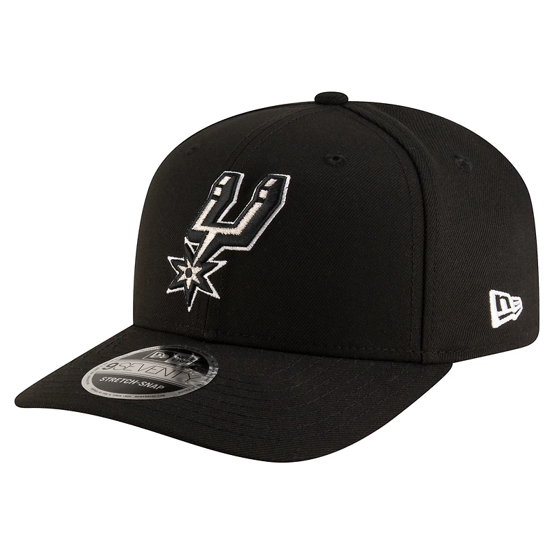 Men's New Era Black San Antonio Spurs 9SEVENTY Stock Adjustable Hat