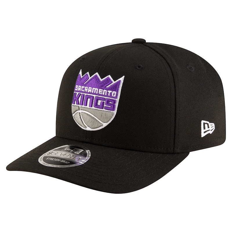 Men's New Era Black Sacramento Kings 9SEVENTY Stock Adjustable Hat