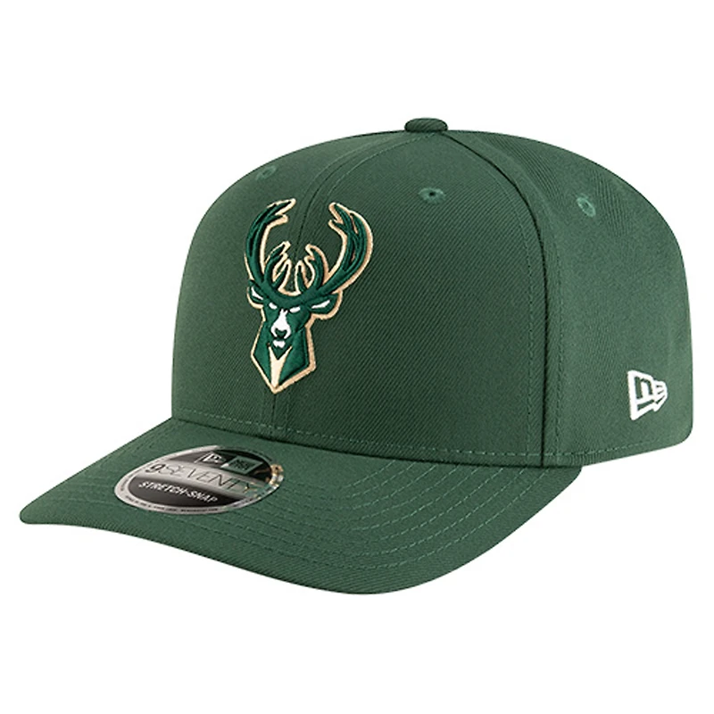 Men's New Era Hunter Green Milwaukee Bucks 9SEVENTY Stock Adjustable Hat
