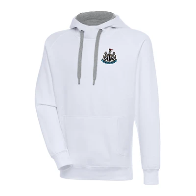 Men's Antigua White Newcastle United Takeover Pullover Hoodie