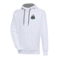 Men's Antigua  White Newcastle United Takeover Pullover Hoodie