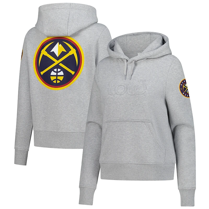 Women's Lolë Gray Denver Nuggets Icon Pullover Hoodie