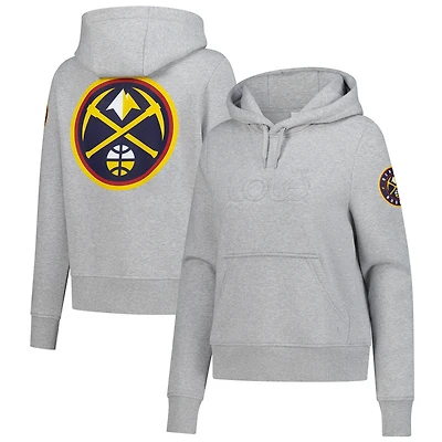 Women's Lolë  Gray Denver Nuggets Icon Pullover Hoodie
