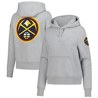 Women's Lolë  Gray Denver Nuggets Icon Pullover Hoodie