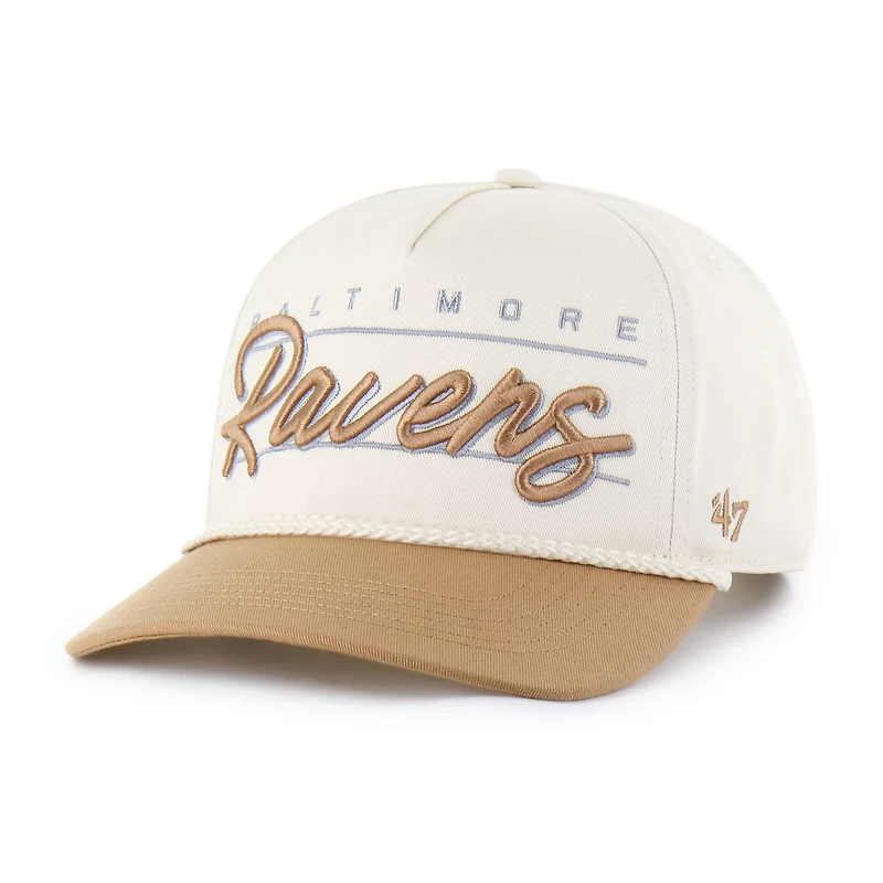 Men's '47 Natural Baltimore Ravens Condor Two-Tone Hitch Adjustable Hat
