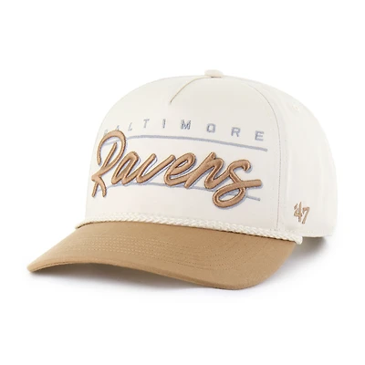 Men's '47  Natural Baltimore Ravens Condor Two-Tone Hitch Adjustable Hat
