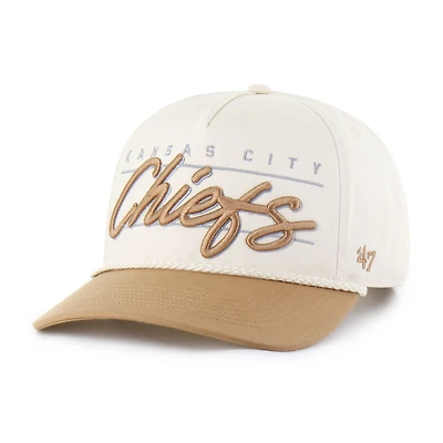 Men's '47  Natural Kansas City Chiefs Condor Two-Tone Hitch Adjustable Hat