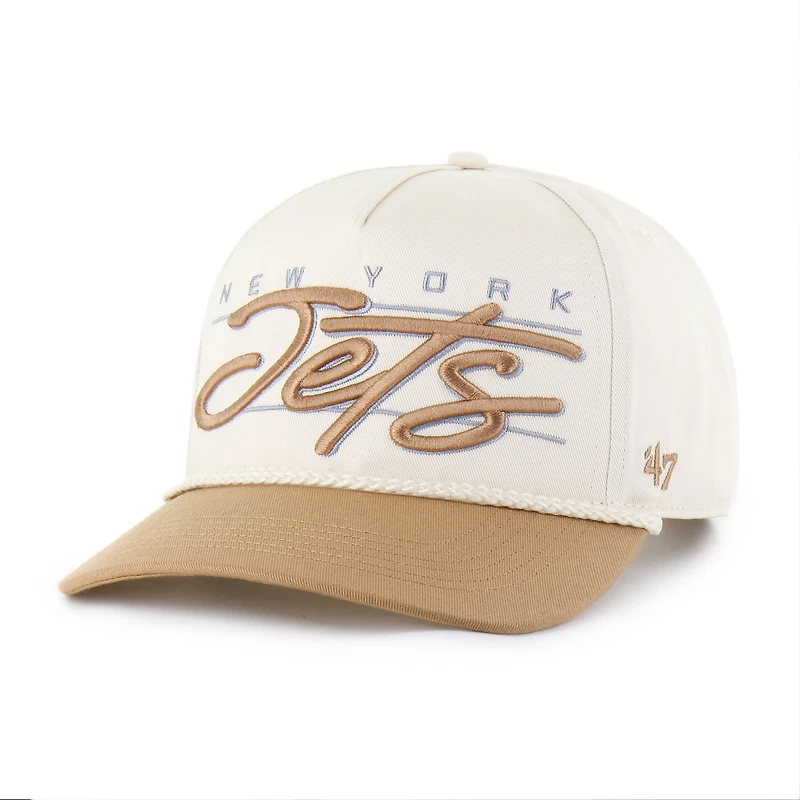 Men's '47  Natural New York Jets Condor Two-Tone Hitch Adjustable Hat