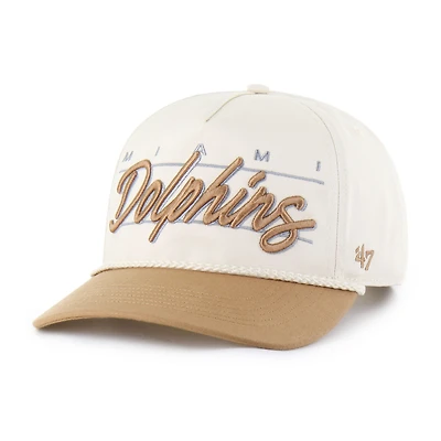 Men's '47  Natural Miami Dolphins Condor Two-Tone Hitch Adjustable Hat