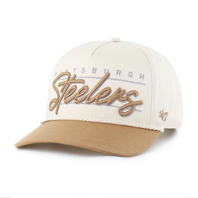 Men's '47  Natural Pittsburgh Steelers Condor Two-Tone Hitch Adjustable Hat