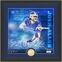 Highland Mint Josh Allen Buffalo Bills 2024 NFL MVP 13" x 13" Bronze Coin Photo Mint