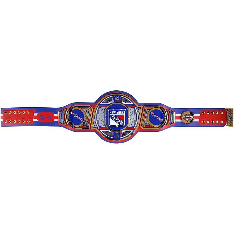 Adam Fox New York Rangers Autographed WWE Legacy Title Belt with "No Quit in NY" Inscription - Limited Edition #5/5