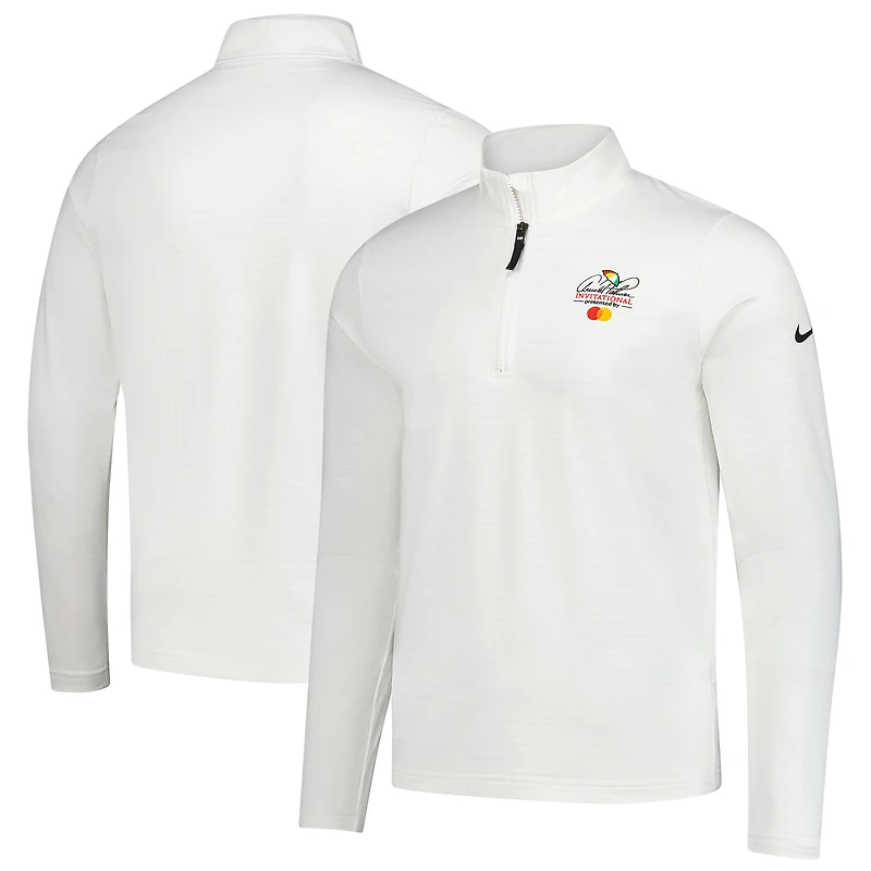 Men's Nike White Arnold Palmer Invitational Performance Victory Half-Zip Pullover