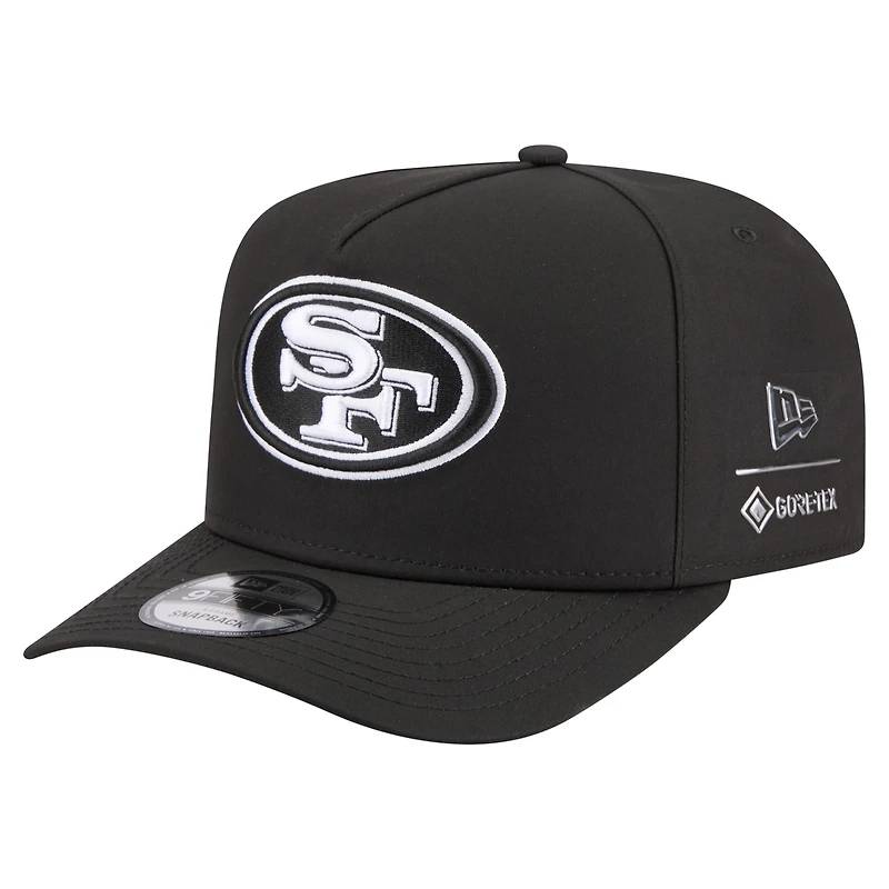 Men's New Era  Black San Francisco 49ers Gore-Tex A-Frame 9FIFTY Adjustable Hat