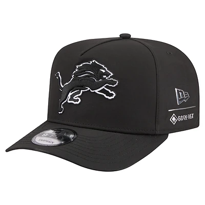 Men's New Era  Black Detroit Lions Gore-Tex A-Frame 9FIFTY Adjustable Hat