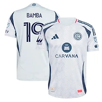 Men's adidas Jonathan Bamba Light Blue Chicago Fire 2025 The Municipal Kit Authentic Player Jersey