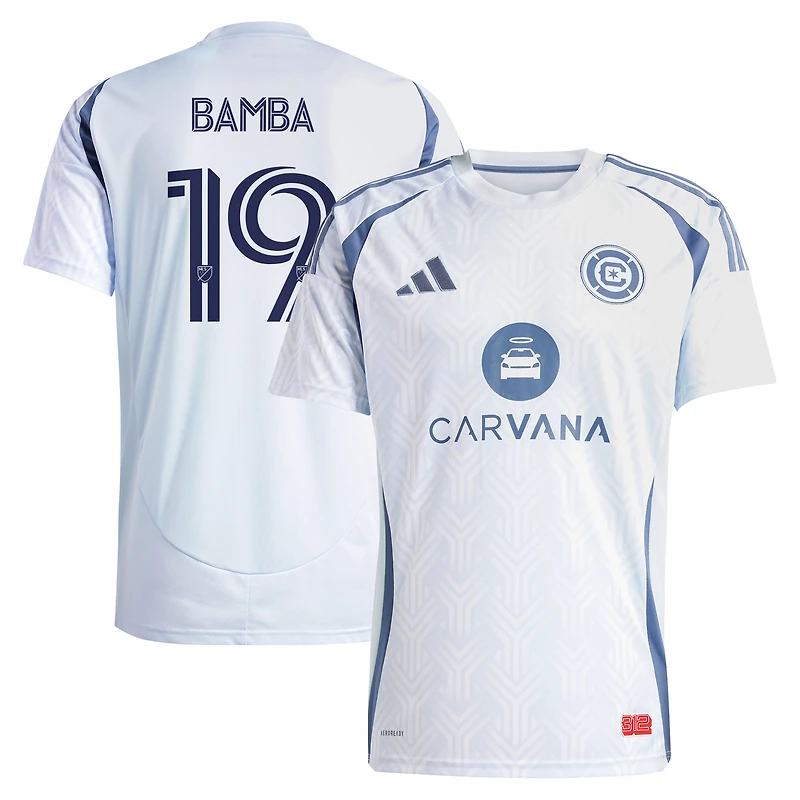 Men's adidas Jonathan Bamba Light Blue Chicago Fire 2025 The Municipal Kit Replica Player Jersey