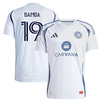 Men's adidas Jonathan Bamba Light Blue Chicago Fire 2025 The Municipal Kit Replica Player Jersey