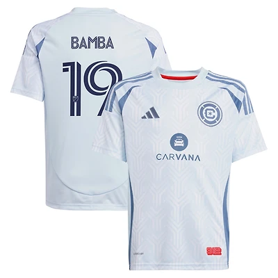 Youth adidas Jonathan Bamba Light Blue Chicago Fire 2025 The Municipal Kit Replica Player Jersey