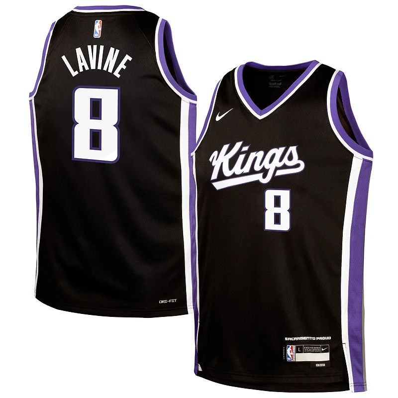 Youth Nike Zach LaVine Black Sacramento Kings Swingman Jersey - Icon Edition