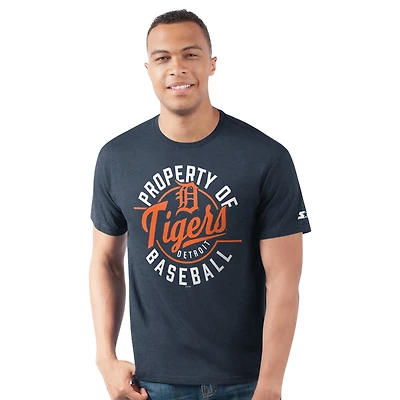 Men's Starter  Navy Detroit Tigers Prime Time Property Of T-Shirt