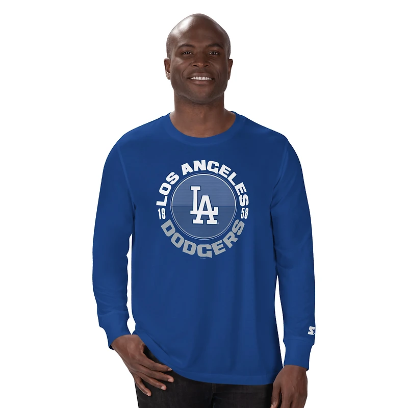 Men's Starter Royal Los Angeles Dodgers Halftime Long Sleeve T-Shirt